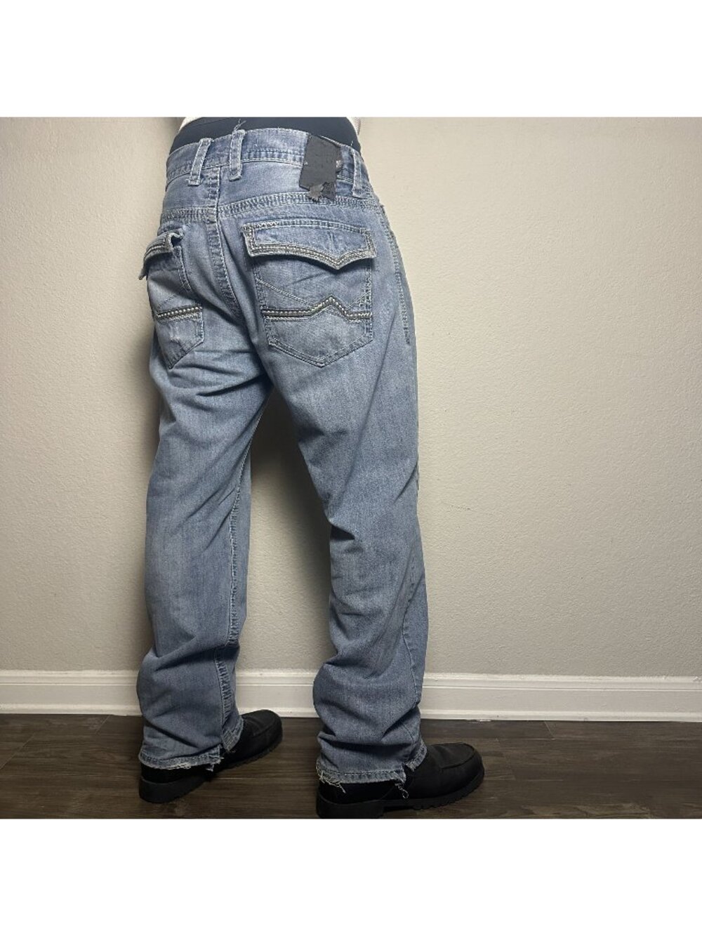 Axe & Crown Punk Denim Jean Pant Men 36x32 Western Indie Blue Rock Y2K Faded